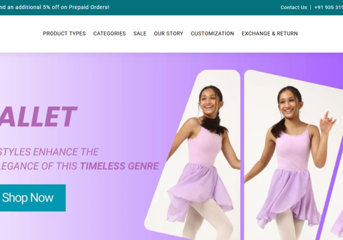 Ecommerce Marketing Package Example: E-Commerce Redesign for IKAANYA — Gymnastics & Dan