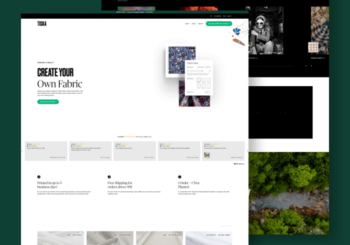 Web Design Package Example: Tiska Fabrics - Web Design and Development