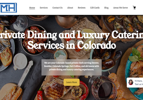 Search Engine Optimization Package Example: Squarespace SEO for Chefs & Catering Company