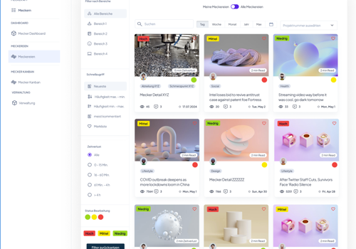 Web Design Package Example: Customs CRM for mould making industry in Germany