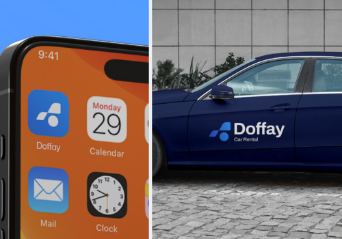 Branding Package Example: Doffay Car Rental - Logo and brand identity design