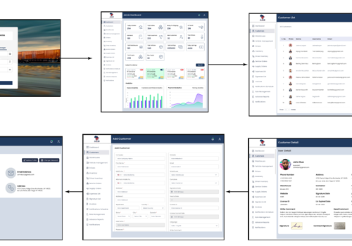 UX/UI Design Package Example: Logistic App for Freight and Delivery Management