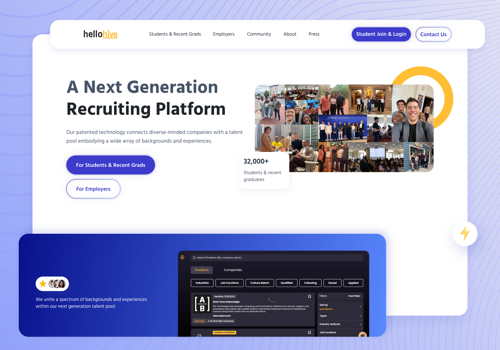 Web Design Package Example: UI UX Design for Recruiting Career Platform