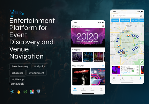 Mobile App Development Package Example: VenueGPS | Entertainment Portal to Discover Events