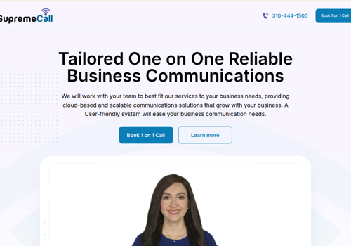 Web Development Package Example: Website Development for Supreme Call — Cloud-Based