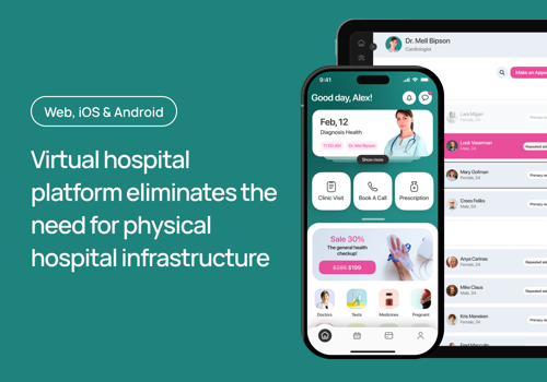 Web Development Package Example: Virtual hospital platform