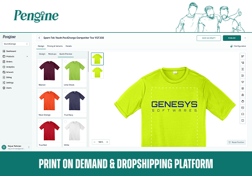 Custom Software Development Package Example: Pengine | Print on demand & dropshipping platform