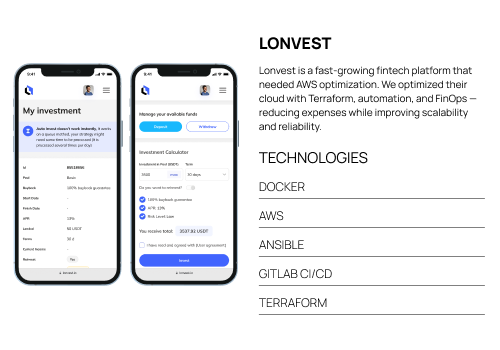 DevOps Managed Services Package Example: Cloud cost reduction by 300% for P2P platform