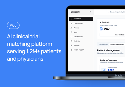 Custom Software Development Package Example: Custom AI clinical trial matching platform