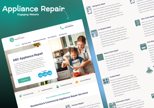 Search Engine Optimization Package Example: ABC Appliance Repair Atlanta full-stack marketing