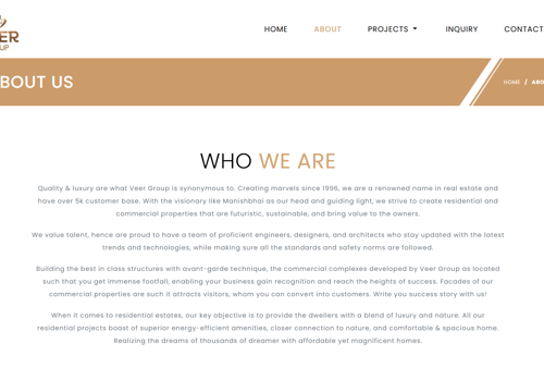 Web Design Package Example: Website Design & Development for Real Estate