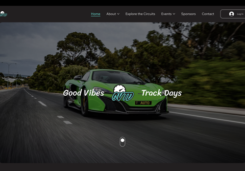 Web Design Package Example: Good Vibes Track Days – Motorsport Website