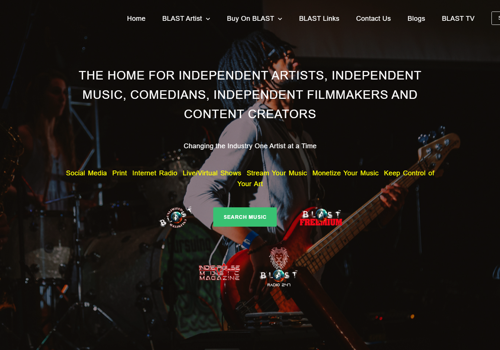 Web Design Package Example: Music & Artist Platform for BLAST Media