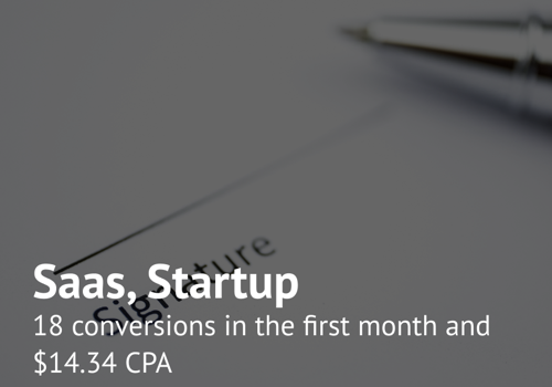 Pay Per Click Package Example: PPC for SaaS company