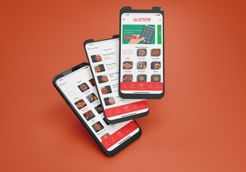 Mobile App Development Package Example: Athos | React Native Food Delivery App for USA