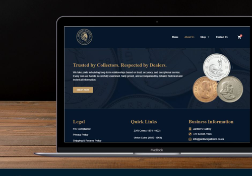 Search Engine Optimization Package Example: Jardine’s Gallery Website Design