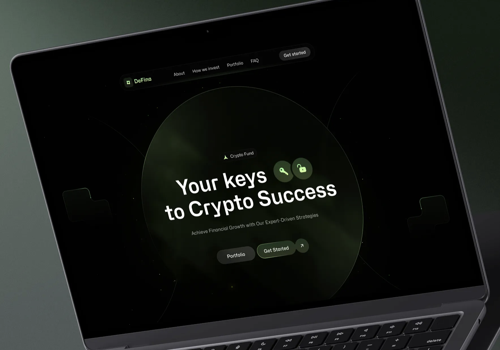 UX/UI Design Package Example: Crypto Fund landing page