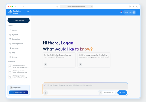 Branding Package Example: Analytics chatbot Redesign