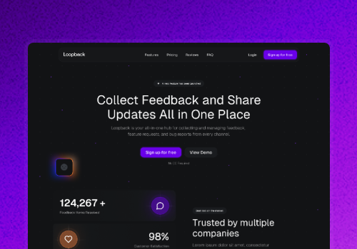 UX/UI Design Package Example: MVP & Landing Page Design for Feedback SaaS