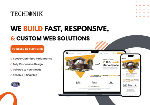 Web Design Package Example: Real Estate Lead Marketplace Development