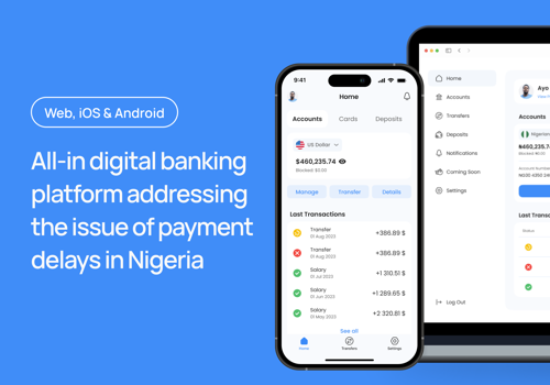 Web Development Package Example: All-in digital banking platform