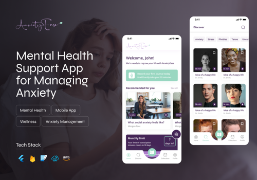 Mobile App Development Package Example: AnxietyEase | Anxiety Management App