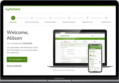 Web Design Package Example: Humana Member Experience Redesign