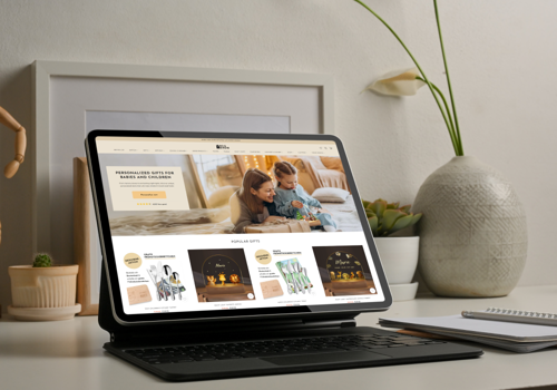 UX/UI Design Package Example: Bo & Birdie – Personalized Gifts E-Commerce Store