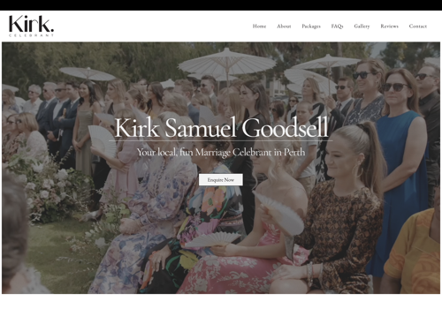 Web Design Package Example: Perth Celebrant Website for Kirk Samuel Goodsell