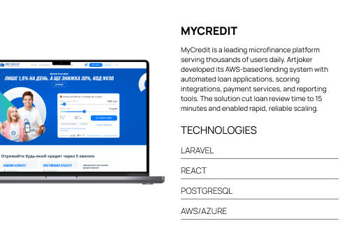 Custom Software Development Package Example: Fintech product development