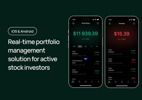 Mobile App Development Package Example: Stock portfolio management application