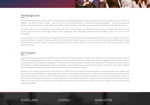 UX/UI Design Package Example: IAES Gujarat || Education Consultancy Website