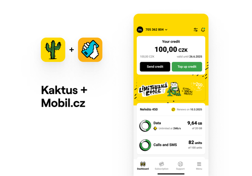 Mobile App Development Package Example: Kaktus + Mobil.cz