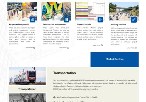 Web Development Package Example: Corporate Website Redesign for KKCS Inc