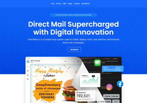 UX/UI Design Package Example: Omnichannel Direct Mail Automation Platform