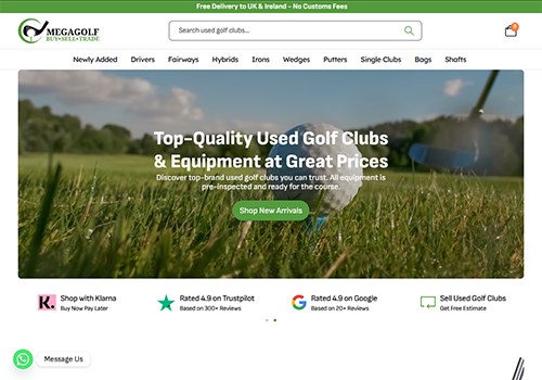 Search Engine Optimization Package Example: Mega Golf WooCommerce Website