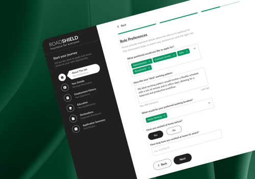 Product Design Package Example: UI UX Design for Insurance Application Portal