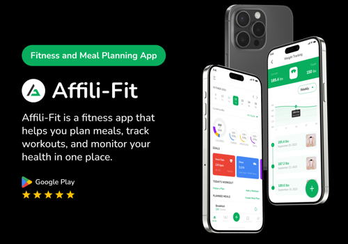UX/UI Design Package Example: Affili-Fit - A complete fitness tracking app