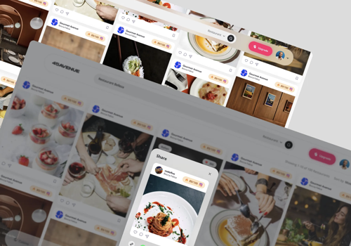 Web Design Package Example: 4Avenue app | UI/UX design