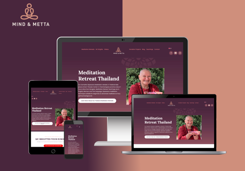 Web Design Package Example: Meditation Thailand