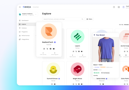 UX/UI Design Package Example: Redefining Partnership Marketing in E-commerce