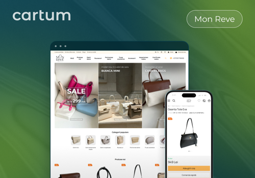 E-Commerce Development Package Example: Online store for women's accessories Mon Rêve
