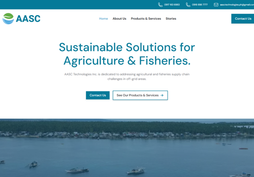 Web Design Package Example: Agri Aqua Supply Chain Technologies Website Develo