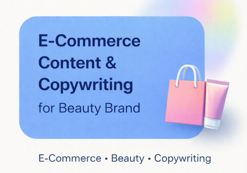 Content Writing Services Package Example: E-Commerce Content & Copywriting for Beauty Brand