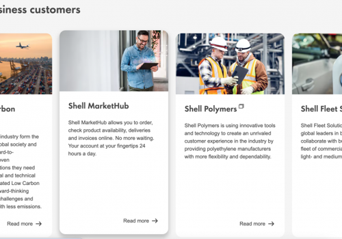 Web Design Package Example: Shell Unified Operational UX