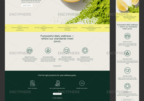 Web Development Package Example: PRIMALHARVEST