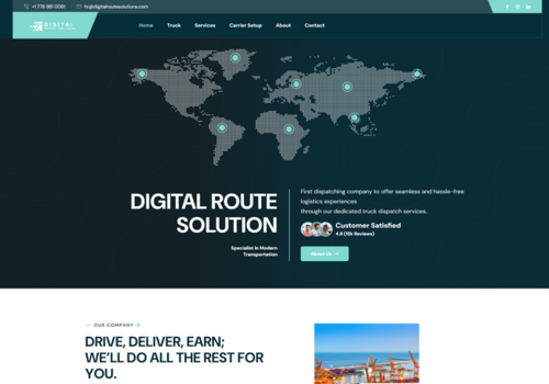 Web Design Package Example: Truck Dispatch & Logistics Platform Development