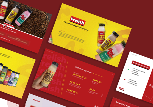 Graphic Design Package Example: Investor pitch deck design for FMCG brand