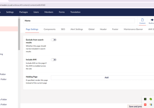 Web Development Package Example: Sr Umbraco CMS developer