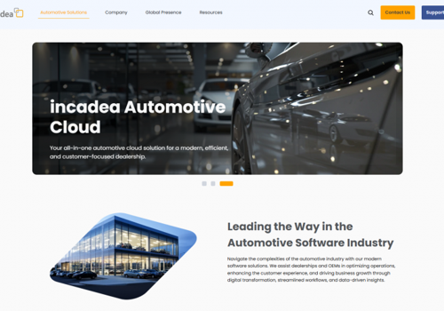 Web Development Package Example: Incadea website